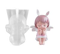 3D Angel/Cherub Silicone Cake Mould, Angel Baby Silicone Resin Mold, Fondant Icing Mould, DIY Craft Mould for Soap, Jelly Sugar, Chocolate, Candy, Cake Topper Decoration