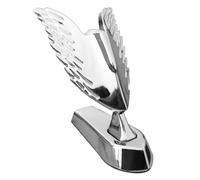 3D Angel Wings Car Emblem, Zinc Alloy Eagle Wings Hood Ornament With Standing Silver Finish, Front Engine Hood Badge Sticker Decoration, Universal Fit For SUVs Sports Cars Trucks Motorcycles, 10x