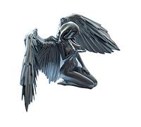 3D Angel Wings Resin Sculpture - Creative Handmade Figurine for Office & Home Decor, Modern Art Desktop Decoration, Unique Gift for Art Lovers