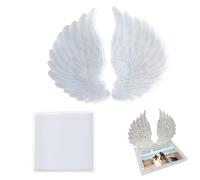 3D Angel Wings Silicone Mould | Silicone Angel Wings Fondant Mould | Angel Wing Moulds Made of Silicone for Resin Coasters, Memorial Candle Holder, Photo Frame