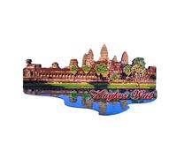 3D Angkor Wat Cambodia Fridge Magnet Souvenir Gift Wood Craft Collection
