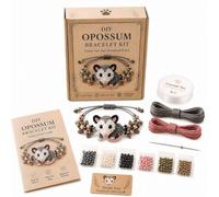 3D Animal Beaded Bracelet DIY Making Kit with 14 Designs (Mouse)
