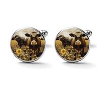 3d Animal Brown Cow Alloy Cufflinks for Men 17mm 20mm Shirt Cuff Links for Wedding Business Formal Dress Father's Day Birthday Gift for Him