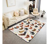 3D Animal Cartoon Rooster Area Rug Floor Door Mat Carpet Bottomless Hole Optical Illusion Area Rug, Anti-Skid Non-Woven Doormat For For Living Room Bedroom Kitchen 60 X 90 Cm, Easy Cle /113467096096