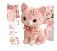 3D Animal Felt Handmade Crafts, Forest Animals 3D Felt Sewing Kit, Creative Sewing Kit, DIY Educational Needlework Crafting Set, Fun Safe Handcrafted Art Project for Enthusiasts Birthday Party