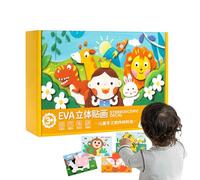3D Animal Foam Stickers - EVA Cartoon Crafts | Learning Toys: Development of Colorful Touch Creativity, Interactive Educational Activity You