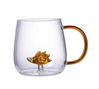 3D Animal Glass Coffee Mugs with Handle, Glass Tea Cup Cute Duck Inside | 400ML Heat Resistant Cute Mugs for Coffee Tea Milk Latte, Birthday Gift for Women Men Kids