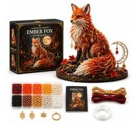 3D Animal Guardian DIY Bead Kit Collection, Mythical Beaded Animal Craft Kit with Beads, String, Tools Guide, Handmade Display Decor Gift for Adults and Teens (H 1PC)