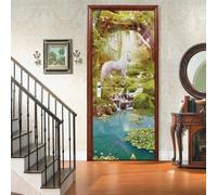 3D Animal Horse Mural Sickers Door Sticker Wallpaper Decals Home Decoration Door Stickers for Interior Doors The Doors Vinyl 85 X 215 Cm - Children's Room Boys and Girls Room Door Phot-31733552870272
