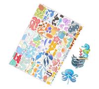 3D Animal Jigsaw Puzzle for Kids - Educational Assembly Toy for Learning Shapes for Brain Development | Interlocking Cardboard Pieces with Vibrant Printed Layers STEM Creative Play Set 2.56x2.28 in