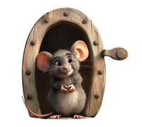 3D Animal Mice Wall Sticker, 3D Printed Cartoon Animal Wall Sticker, Adhesive Hole Sticker, Peel and Stick Sticker, Funny for Kids Room, Bedroom, Living Room,
