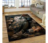 3D Animal Owl Carpet Rug For Living Room Bedroom Area Rug Bathmat Doormat Educational Mat Child Play Mat 100 X 150 Cm - Polyester Soft Touch Easy Clean, Stain Resistant /5319613462798