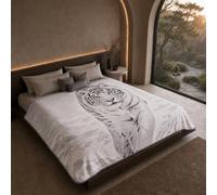3D Animal Print Faux Fur Fleece Throw Blanket, Super Soft Lightweight Warm Cover for Sofa, Bed and Armchair, Cosy Decorative Blanket for Bedroom, Living Room, Travel and Gifts White Tiger | Double
