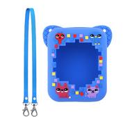 3D Animal Print Silicone Cover Carrying Travel Case with Lanyard Protective Storage Holder Shockproof Anti Drop Washable for Digital Pet Interactive Virtual