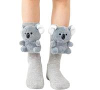 3D Animal Socks Women Teenage Girls Gifts Knit Sloth Hugging Novelty Funny Soft Warm Thermal Slipper Socks Ladies Knitted Home Bed Sock Cute Christmas Presents Light Blue