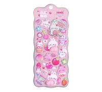 3D Animal Sticker Pack for Boys and Girls, Self-Adhesive, 1 Set, Cute Puffy Stickers, 3D Bubble Foam Sticker, Multipurpose Decoration for Scrapbooks, Laptops, Phone Cases, Water Bottles