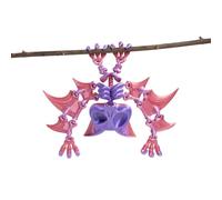 3d Animals 3-d Printed Toys Skeleton Bat Fully Articulated for Halloween Home Office Bookshelf Executive Desk Decoration -Rainbow Candy||22cm