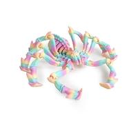 3d Animals 3d Print Toys Spider Press to Retract for Stress Relief Home Office Decompression Decor Executive Desk Toys-Rainbow||13cm/5.1in