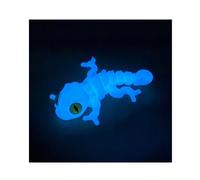 3d Animals 3d Printed Fidget Animals Chameleon 9cm/3.5in for Stress Relief Home Office Decompression Decor Executive Desk Toys-Glow-in-the-Dark Blue