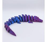 3d Animals 3d Prints Crocodile Articulated for Stress Relief Home Office Decompression Decor Executive Desk Toys-Laser Purple||35cm/13.8in