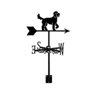3D Animals Metal Weather Vane with Roof Mount, Wind Vane Direction Indicator Decoration Accessories for Farm Yard Garden Gazebo Patio Roof,Irish Water Spaniel