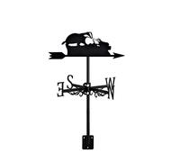 3D Animals Metal Weather Vane with Roof Mount, Wind Vane Direction Indicator Decoration Accessories for Farm Yard Garden Gazebo Patio Roof,Irish Water Spaniel (Striped Skunk)