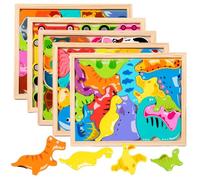 3D Animals Puzzle Toy Set for Boys and Girls Wooden Educational Matching Jigsaw Includes Forest Elephant Ocean Animals for Early Learning Developmental Play,for Hands-On Learning(1Pcs)