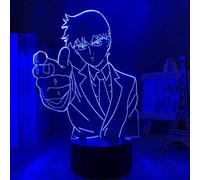 3D Anime Illusion Lamp Night Light Mob Psycho & Arataka Reigen for Bedroom Decor Birthday Gift Manga Mob Psycho & Led Bedside 7 Colors