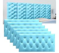 3D Anti Collision Wall Padding for Bedroom,Peel and Stick Headboard Panels,Adhesive Wall Cushion Upholstered Headboard Panels Decor for Nursery Living Room