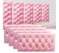 3D Anti Collision Wall Padding for Bedroom,Peel and Stick Headboard Panels,Adhesive Wall Cushion Upholstered Headboard Panels Decor for Nursery Living Room