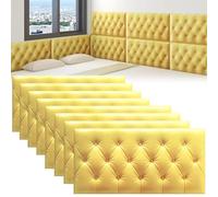 3D Anti Collision Wall Padding for Bedroom,Peel and Stick Headboard Panels,Adhesive Wall Cushion Upholstered Headboard Panels Decor for Nursery Living Room