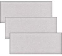 3D Anti-Collision Wall Padding for Kids, 3 Pcs Self Adhesive Upholstered Wall Panels, Decorative Safety Stickers for Bedroom, Living Room, Playroom(Beige Gray)