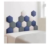 3D Anti-collision Wall Padding, Hexagon Padded Wall Panels, Self-adhesive Wall Mounted Headboard Panel for Kids Room, Bedroom(Light brown,150x87cm)