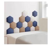 3D Anti-collision Wall Padding, Hexagon Padded Wall Panels, Self-adhesive Wall Mounted Headboard Panel for Kids Room, Bedroom(Light brown,150x87cm)