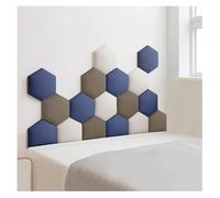 3D Anti-collision Wall Padding, Hexagon Padded Wall Panels, Self-adhesive Wall Mounted Headboard Panel for Kids Room, Bedroom(Light brown,150x87cm)