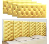 3D Anti-Collision Wall Padding, Upholstered Peel and Stick Panels for Bedroom Headboard Protection, Self-Adhesive Safety Wall Panels (Set of 3)