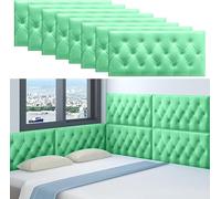 3D Anti-Collision Wall Padding, Upholstered Peel and Stick Panels for Bedroom Headboard Protection, Self-Adhesive Safety Wall Panels (Set of 3)