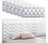 3D Anti-Collision Wall Padding, Upholstered Peel and Stick Panels for Bedroom Headboard Protection, Self-Adhesive Safety Wall Panels (Set of 3)