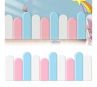 3D Anti- Collision Wall Stickers, 150 * 20cm 6PCs Soft Cushion Padding, Shockproof Peel Soft Bag, Removable Leather Cladded Stick, Self-Adhesive, for Kids Room Bed Headboards TV Walls (2 m)