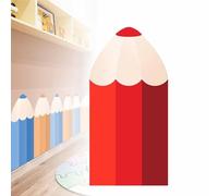 3D Anti-Collision Wall Stickers, Waterproof Pencil Shape Cushion Panels, 6pcs Protective Decals for Playroom and Nursery Decor