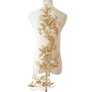3D Applique sew on Patches Bead, 3in1 Flowers Sequin lace Trim Applique Motif Sewing Bridal Veil Wedding Dress Motif Sewing Bridal Veil Wedding Dress Motif Sewing Bridal Wedding Flowers Sequin lace Tr