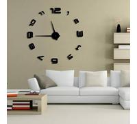 3D Arabic Numerals Big Wall Clocks Modern Design Large Frameless Wall Watch Decorative Clock Mirror Effect Living Room Wall Decor