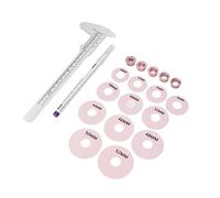 3D Areola Tattoo Measurement Set, Areola Tattoo Measurement Set Marker with Wooden Box for Salon Use for Mastectomy Patients