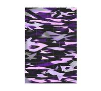 3D Art Brick Block Puzzle DIY Creative Building Blocks Fun Desk Decor Jigsaw American Camouflage Purple Print 37 Pcs