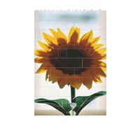 3D Art Brick Block Puzzle DIY Creative Building Blocks Fun Desk Decor Jigsaw Beautiful Sunflowers Print 37 Pcs