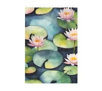 3D Art Brick Block Puzzle DIY Creative Building Blocks Fun Desk Decor Jigsaw Black Lily Pads Print 37 Pcs