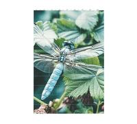 3D Art Brick Block Puzzle DIY Creative Building Blocks Fun Desk Decor Jigsaw Blue Dragonfly Print 37 Pcs