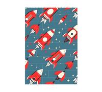 3D Art Brick Block Puzzle DIY Creative Building Blocks Fun Desk Decor Jigsaw Cartoon Rockets Print 37 Pcs