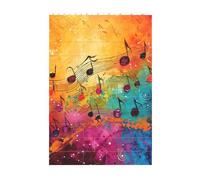 3D Art Brick Block Puzzle DIY Creative Building Blocks Fun Desk Decor Jigsaw Colorful Music Notes Print 37 Pcs