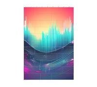 3D Art Brick Block Puzzle DIY Creative Building Blocks Fun Desk Decor Jigsaw Cool Music Sound Wave Print 37 Pcs